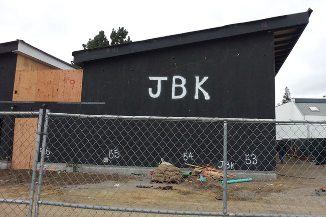 "JBK" was everywhere at SMS, even spray painted on buildings under construction!