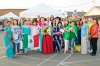 Parent volunteers in costume at Cherry Chase's International Night