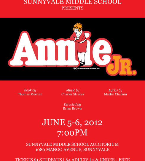 Annie Jr. at SMS - June 5th and 6th