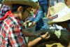 Students pan for gold