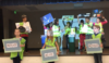 Cumberland students perform a skit about recycling