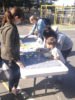 Students and families work together to identify safe walking and biking routes to schools