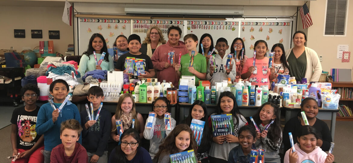 Ellis students collected items needed for the local homeless shelter this winter