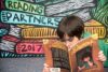student reading