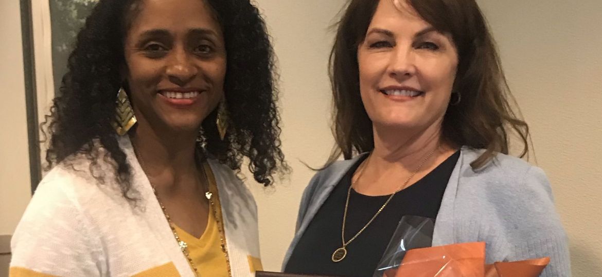 Linda award with Tasha